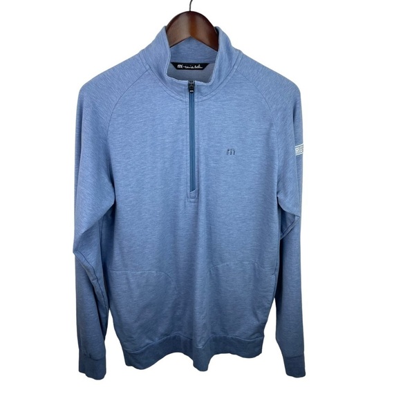 Travis Mathew | Blue Zachary 1/2 Zip “Zurier”Sweatshirt - Picture 1 of 12
